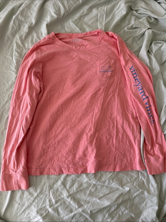 Vineyard Vines Tops - Vineyard Vines Coral Pink Crewneck Tee with Logo Print